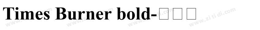 Times Burner bold字体转换